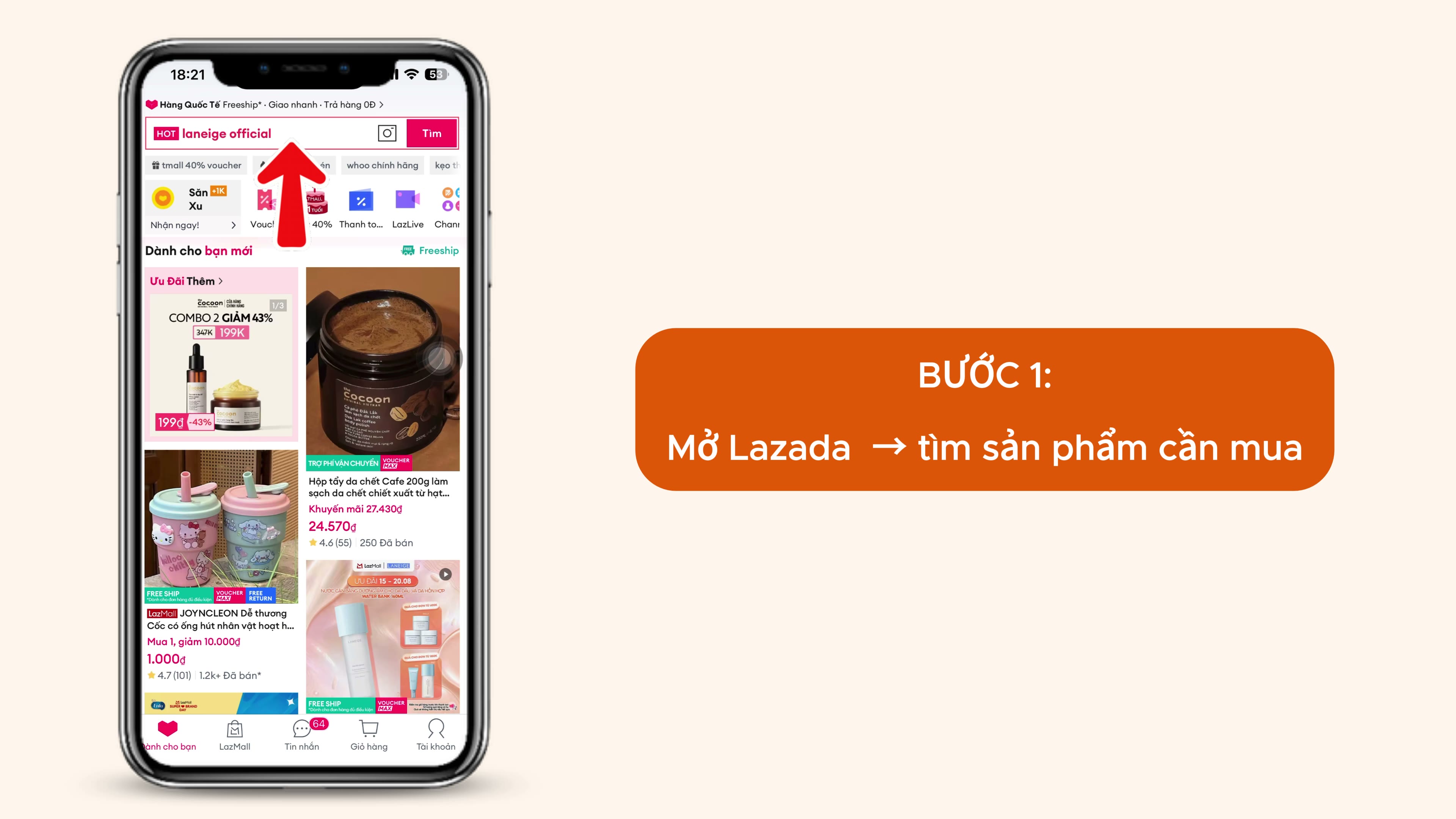 Hướng dẫn hoàn tiền Lazada