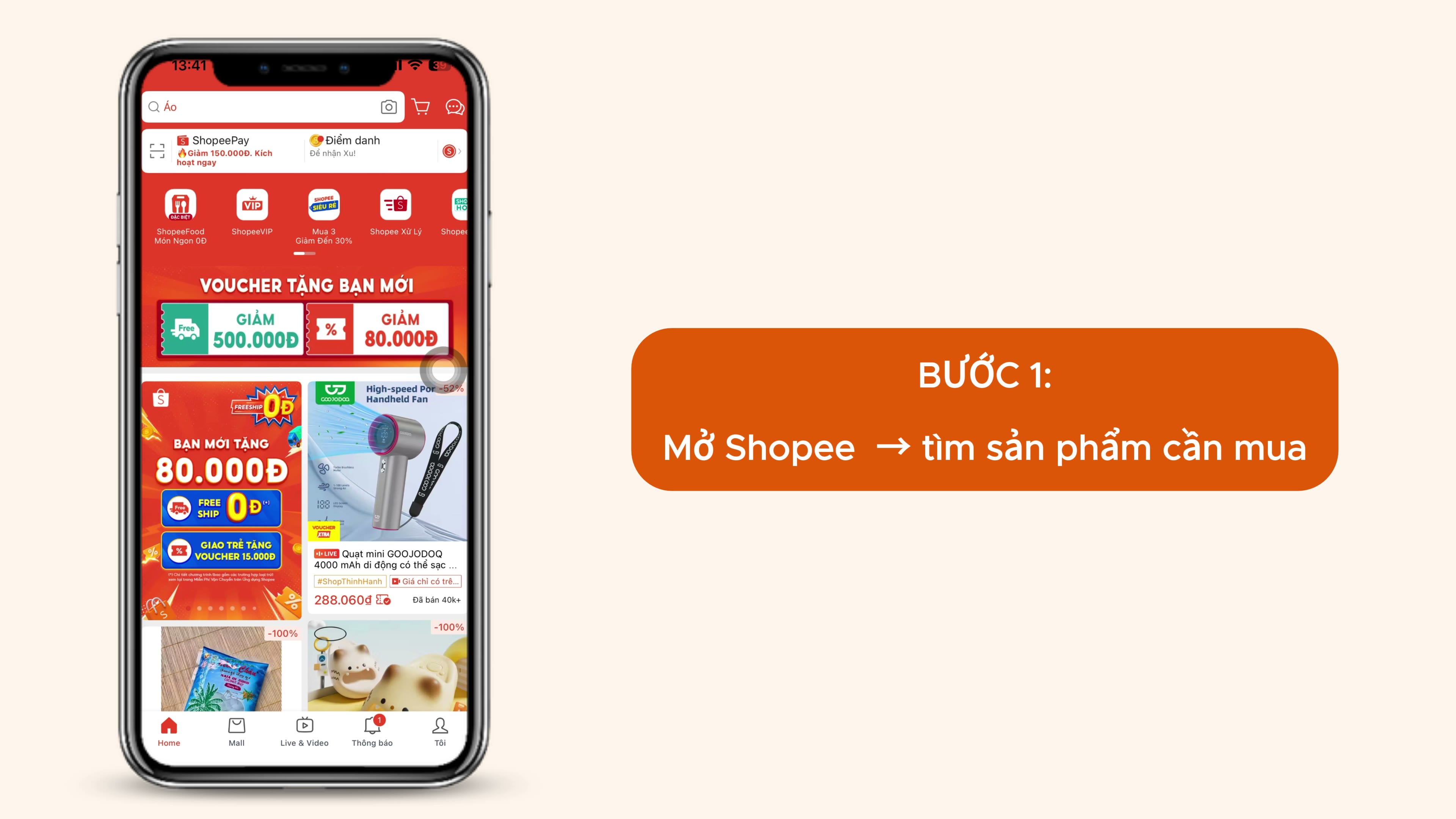 Hướng dẫn hoàn tiền Shopee