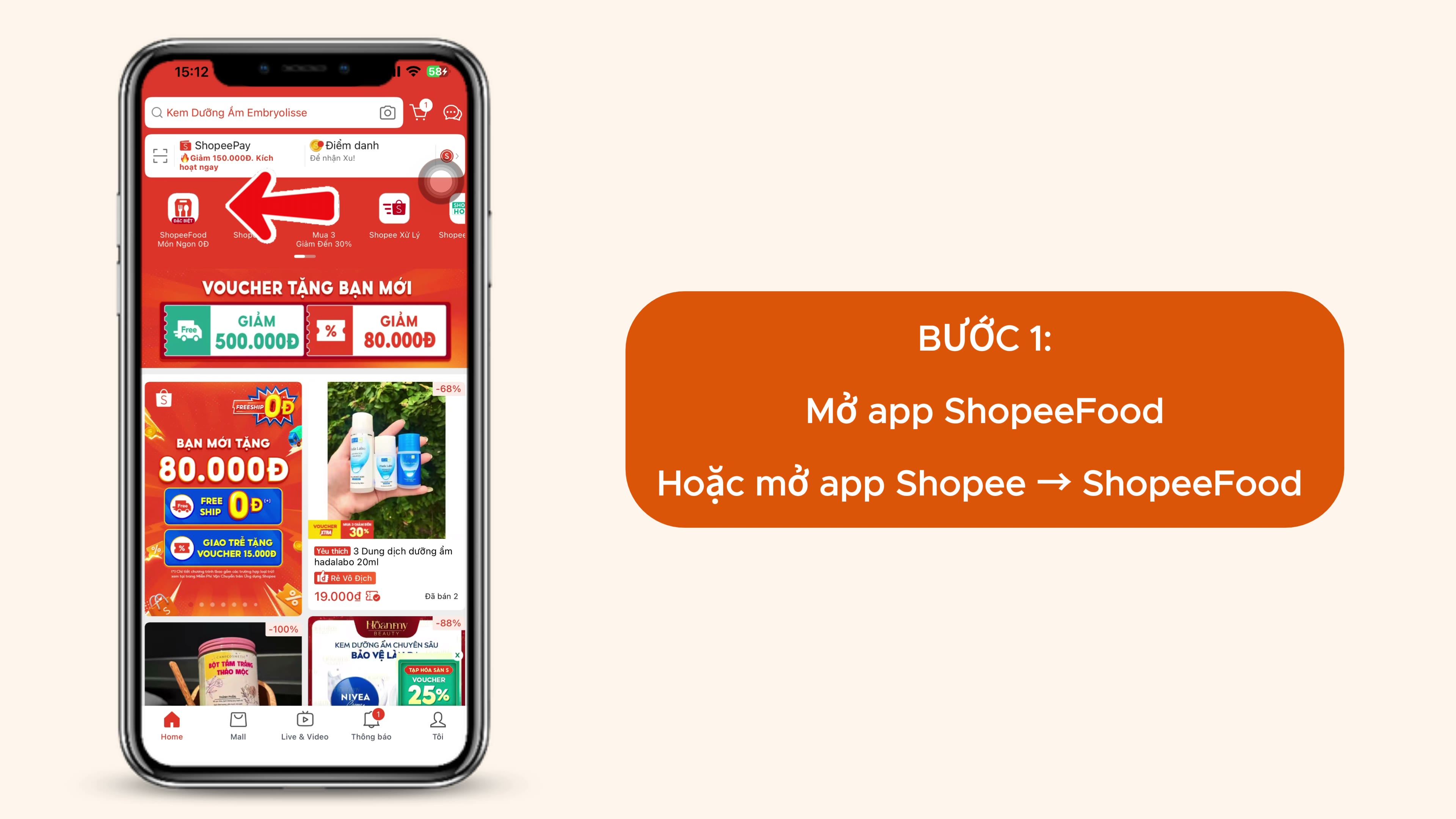 Hướng dẫn hoàn tiền ShopeeFood